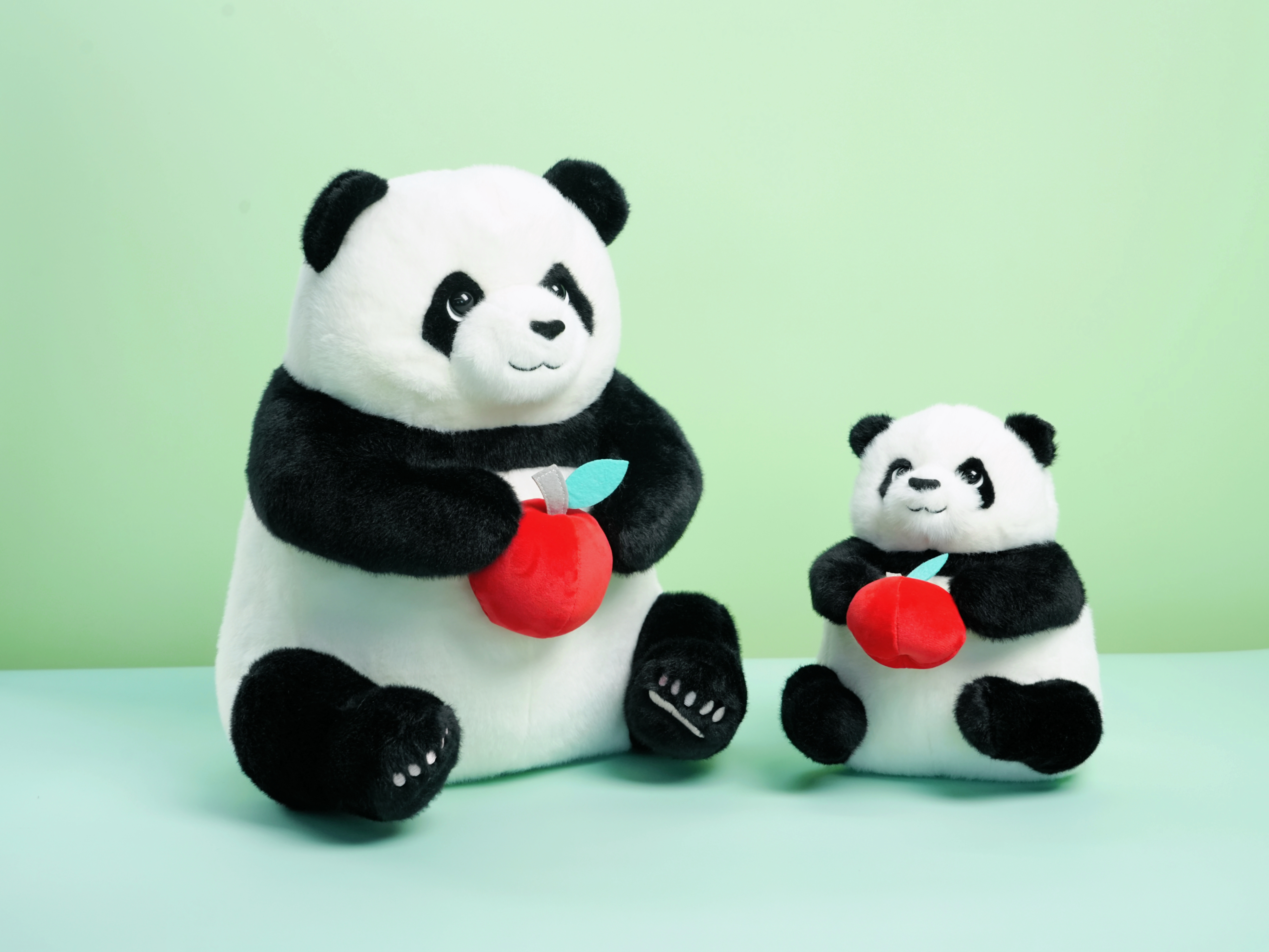 Panda Hugging Apple Plush Toy