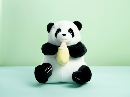 Panda Hugging Milk Bottle Plush Toy