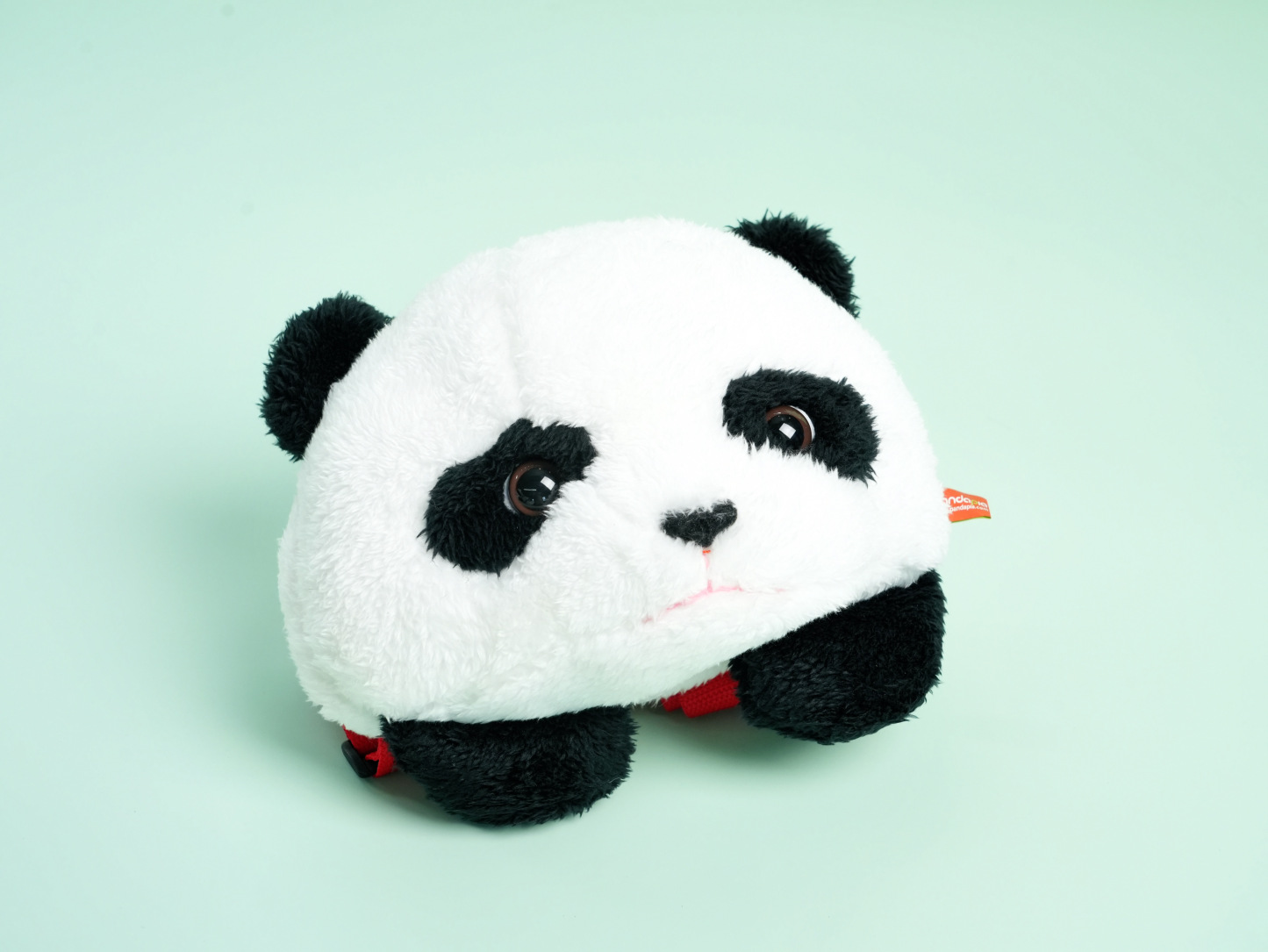 Panda Plush Backpack with Red Straps