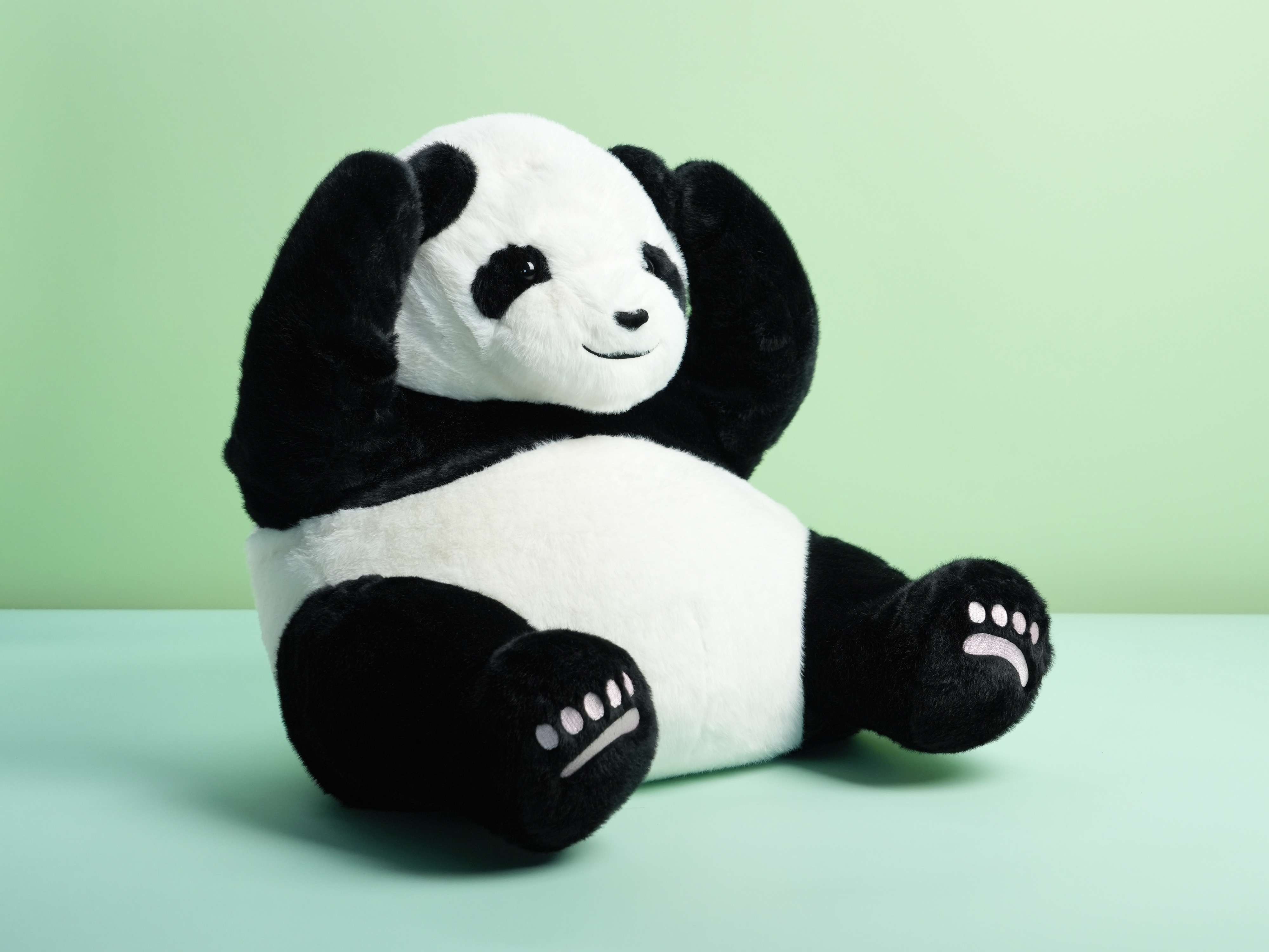Head-Hugging Panda Plush