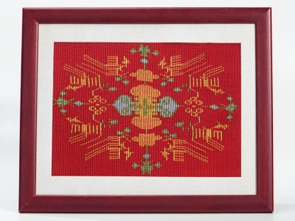 Xilan Kapu Tujia Brocade Ornament - Magpies Among Plum Blossoms