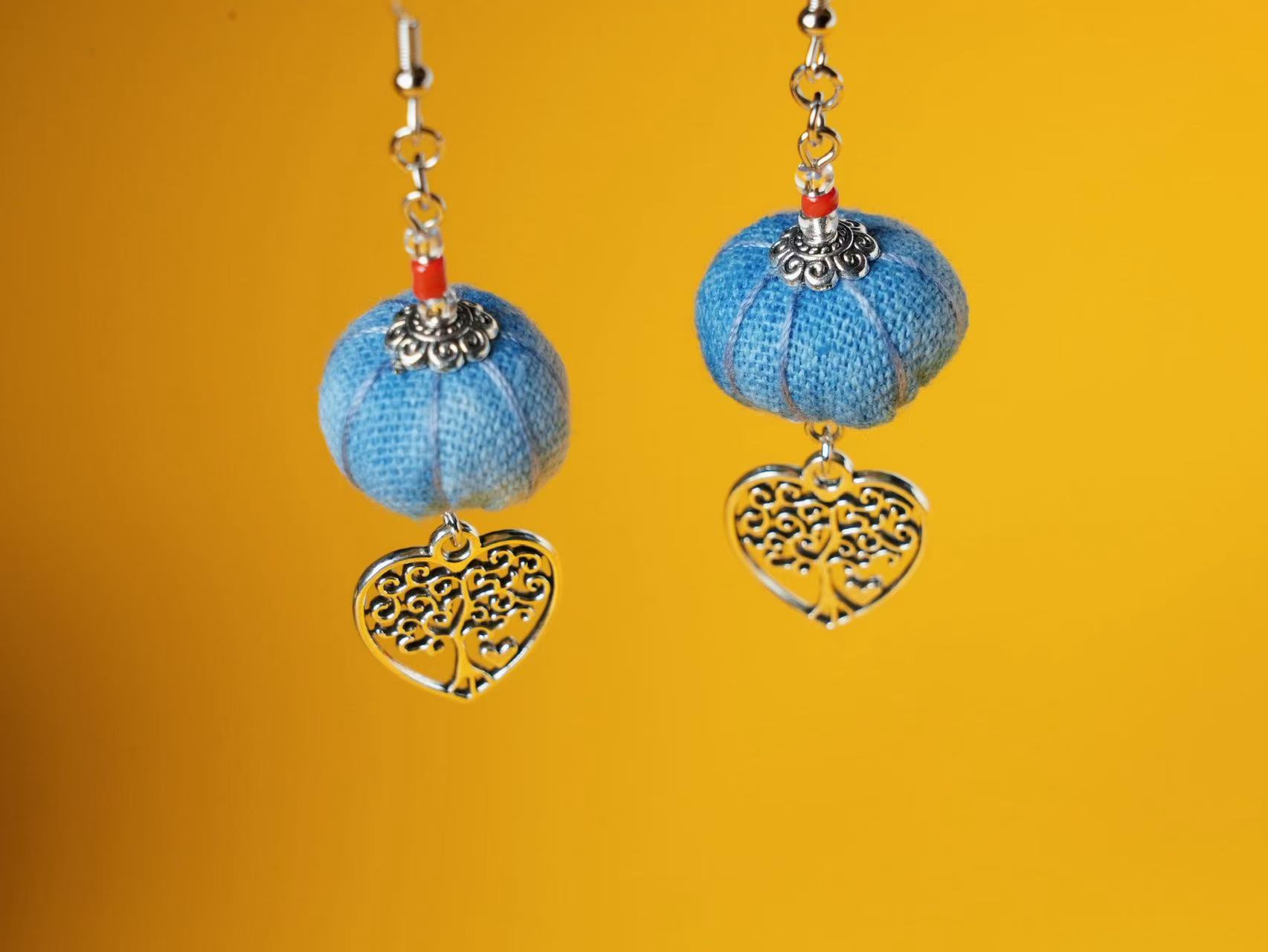 Indigo Imprint Earrings