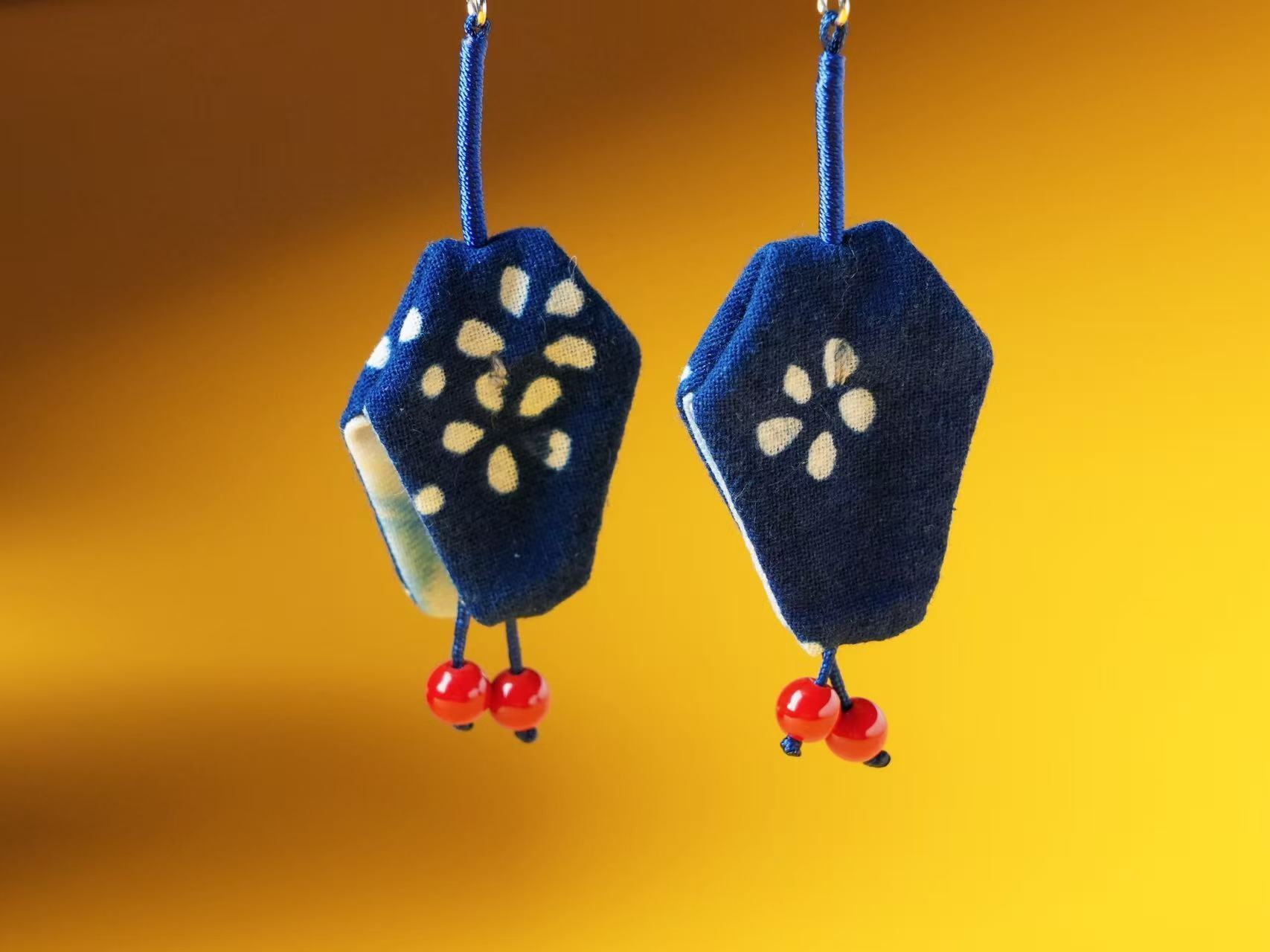 Indigo Imprint Earrings
