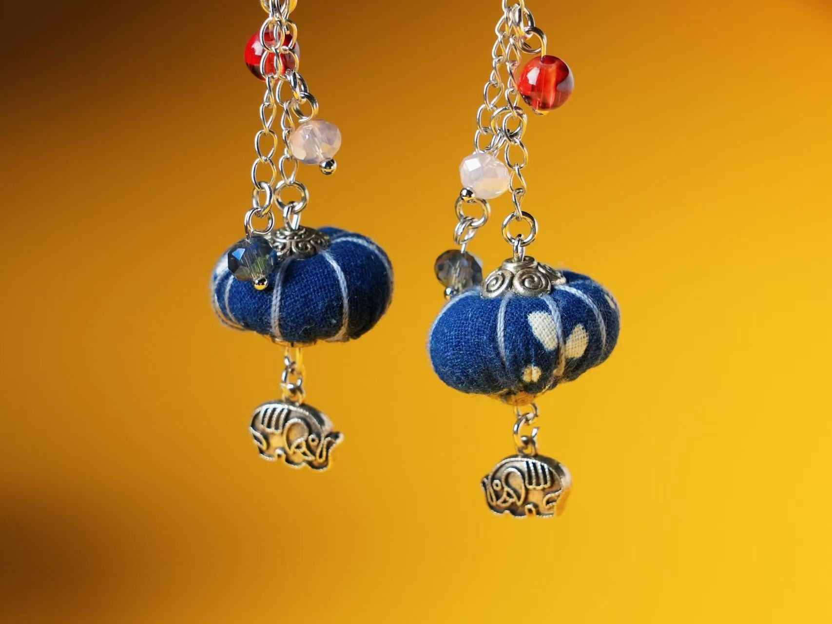 Indigo Imprint Earrings