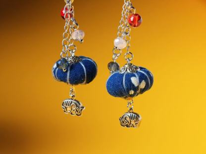 Indigo Imprint Earrings