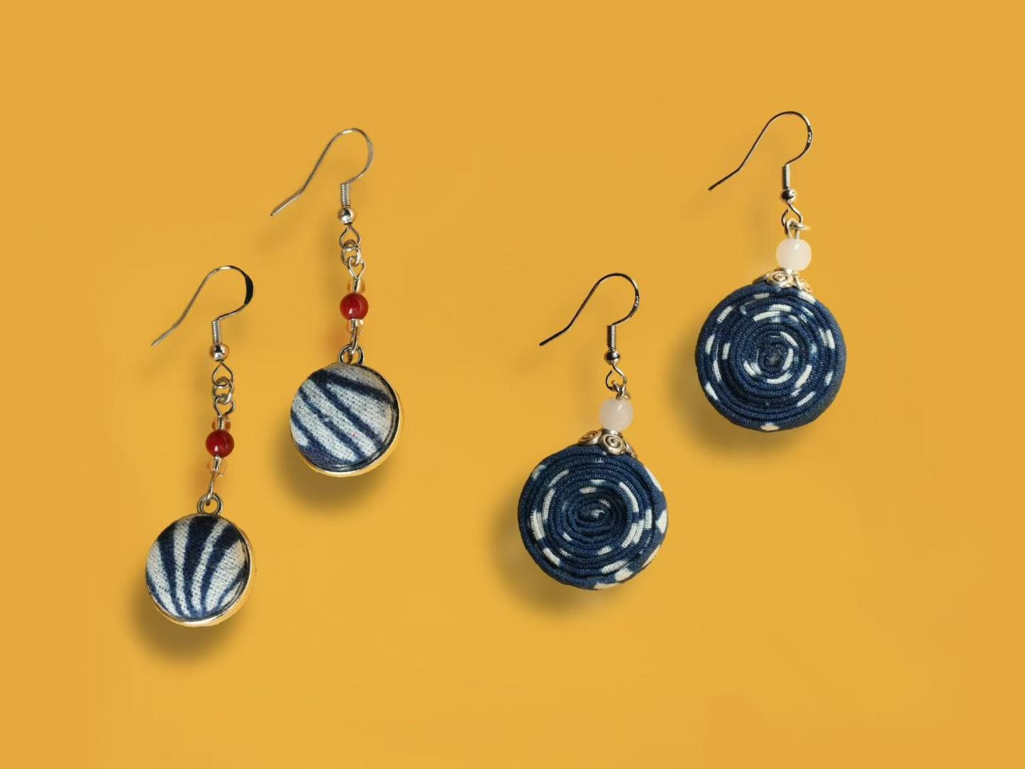 Indigo Imprint Earrings