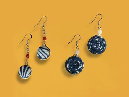 Indigo Imprint Earrings