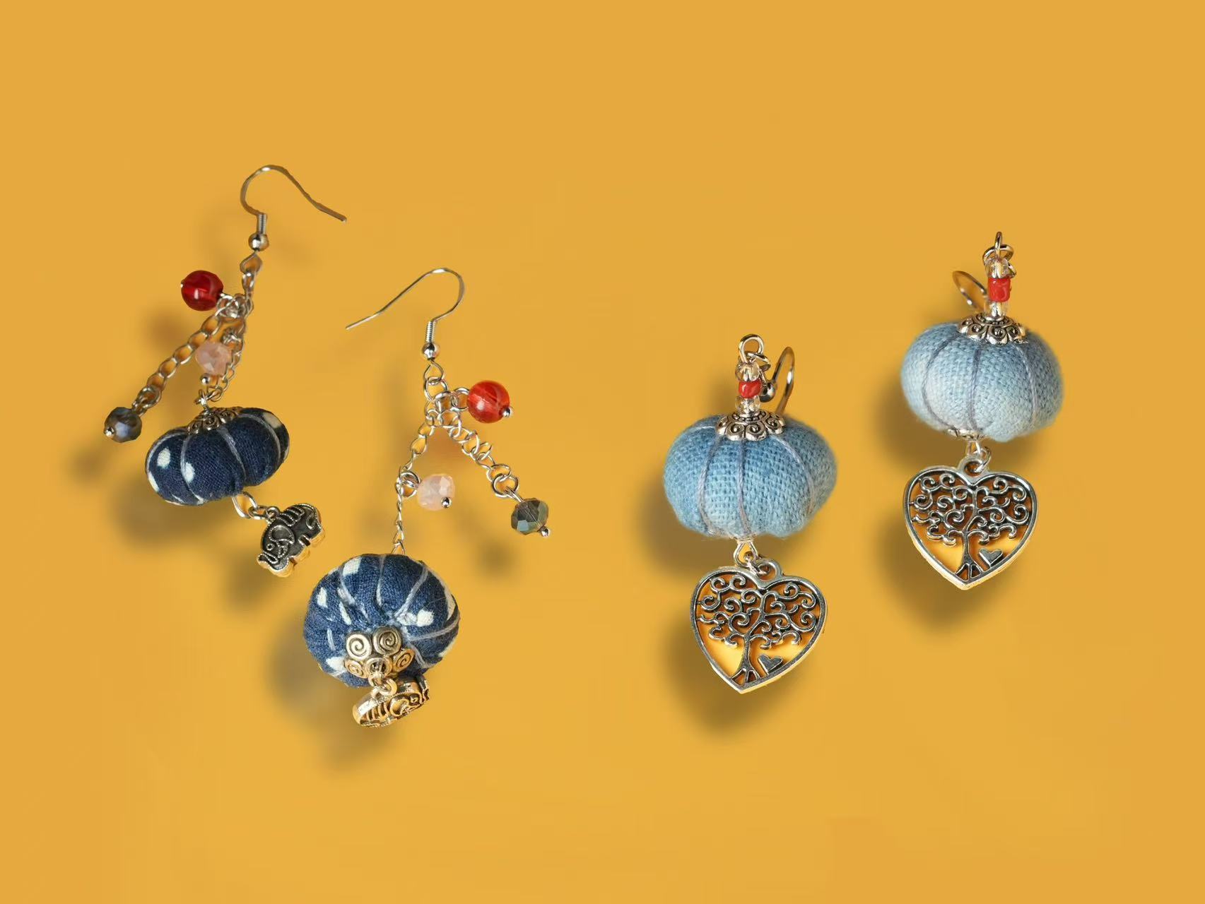 Indigo Imprint Earrings