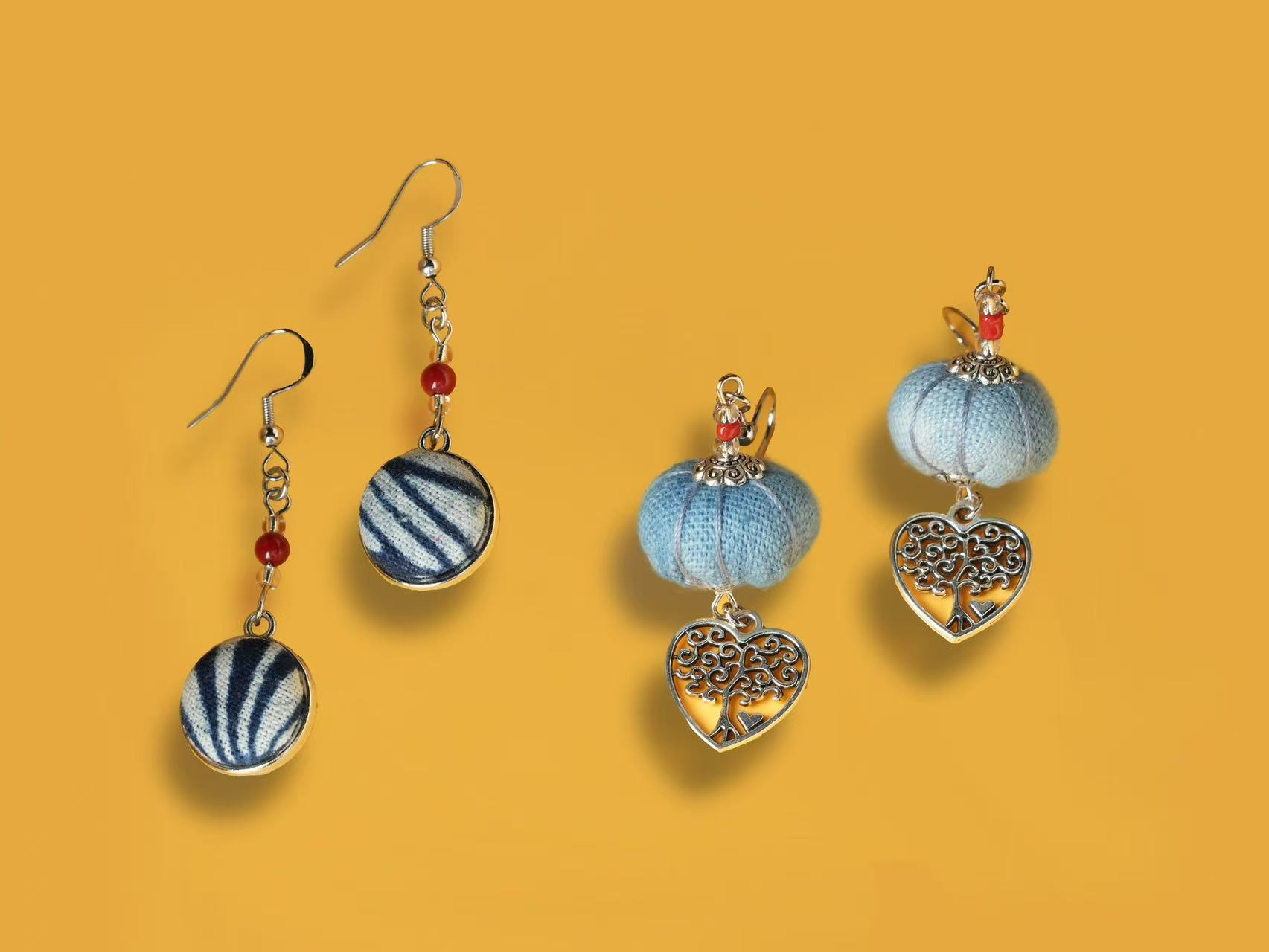 Indigo Imprint Earrings