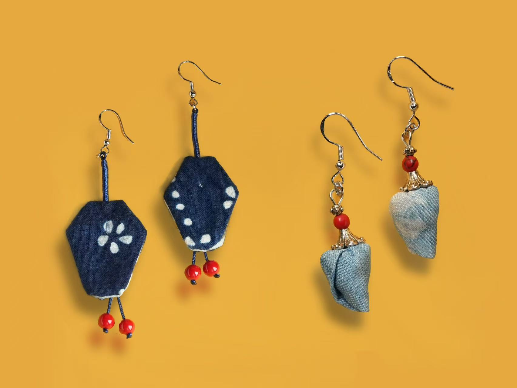 Indigo Imprint Earrings