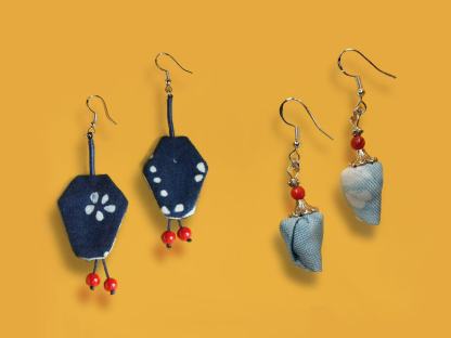Indigo Imprint Earrings