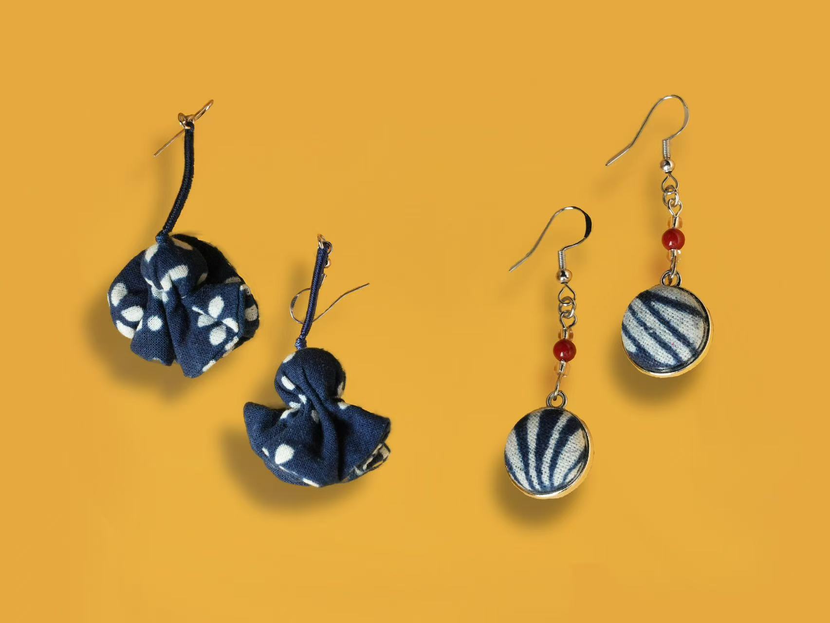 Indigo Imprint Earrings