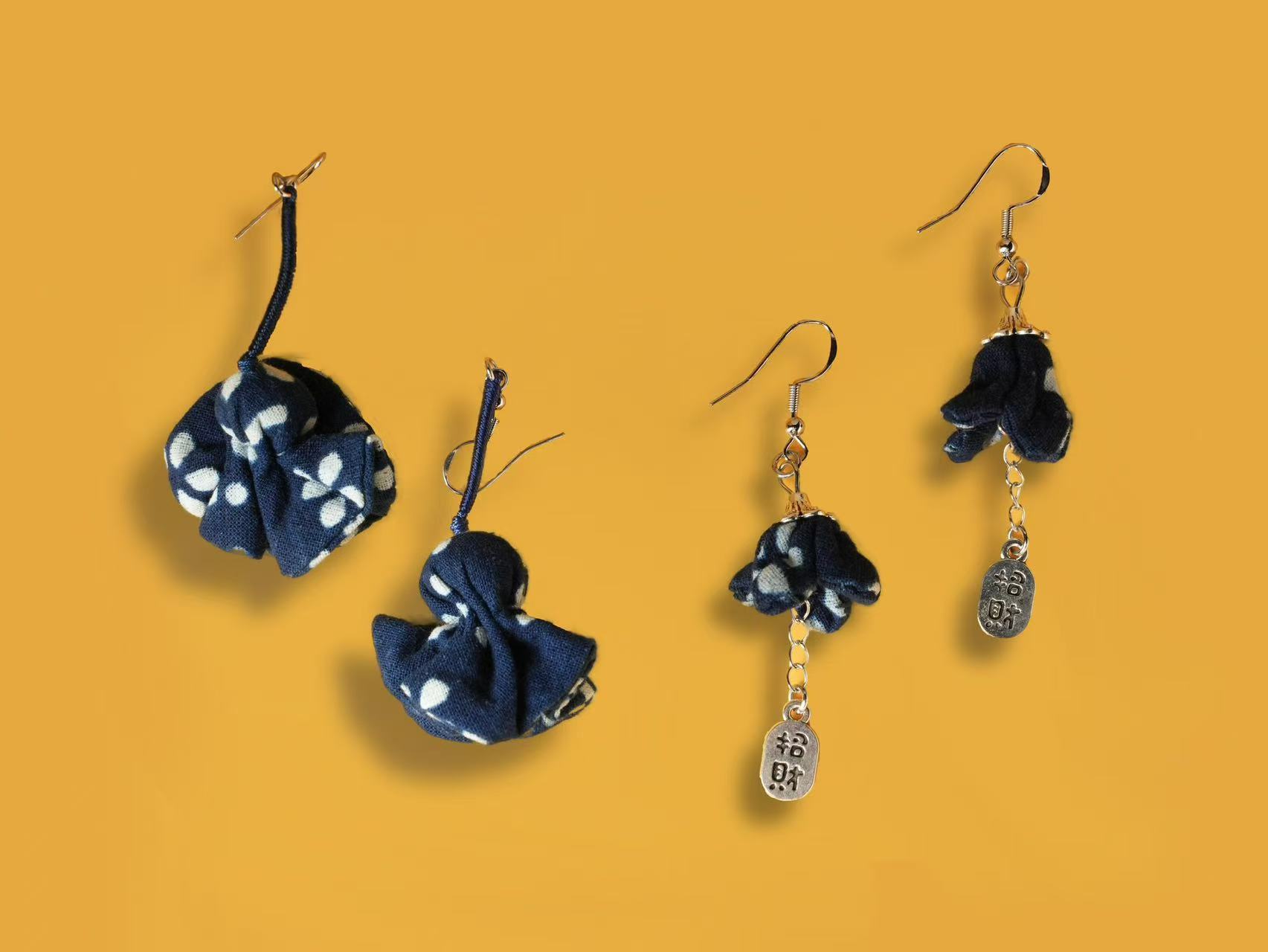 Indigo Imprint Earrings