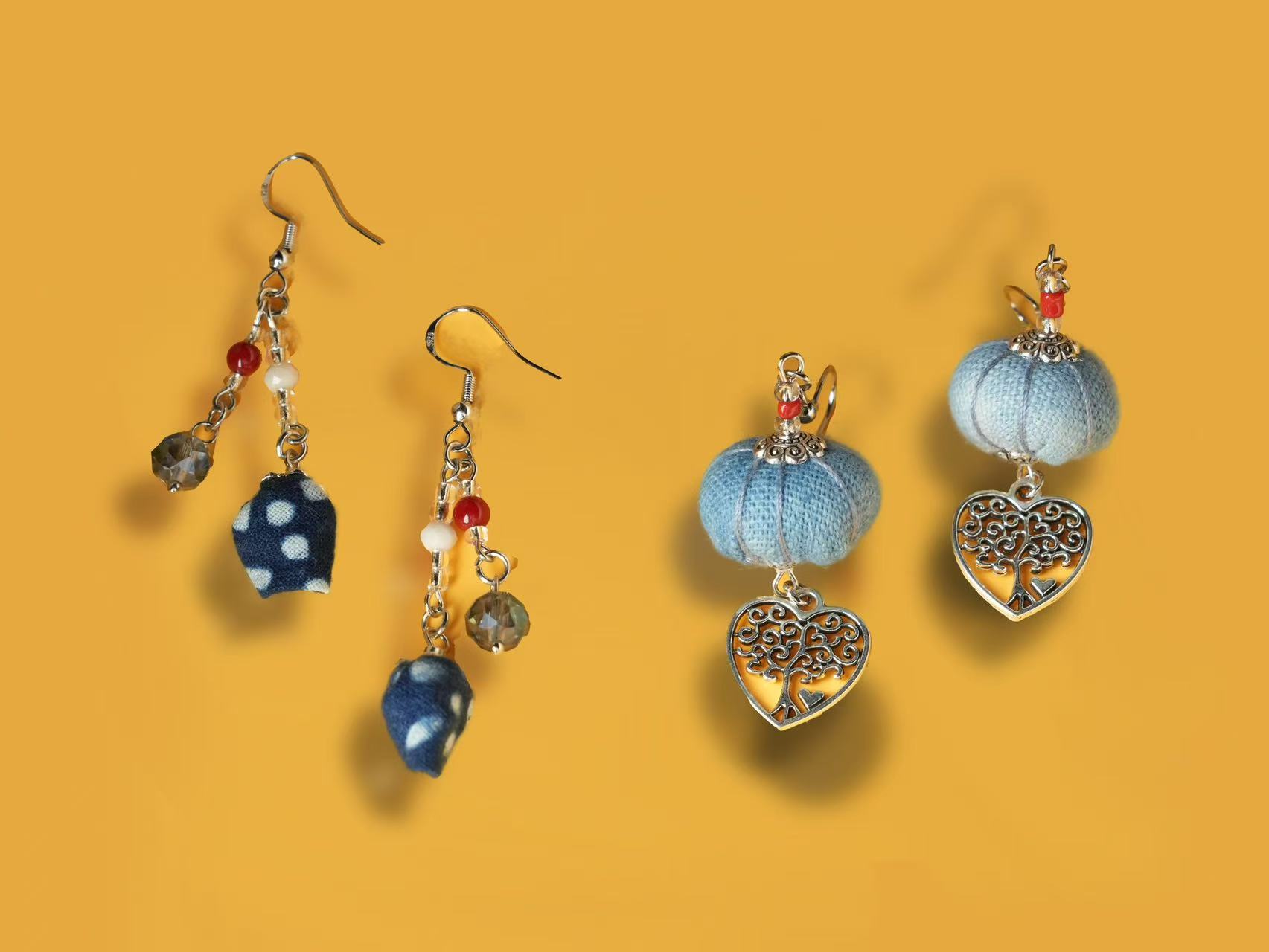 Indigo Imprint Earrings