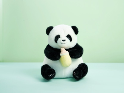 Panda Hugging Milk Bottle Plush Toy
