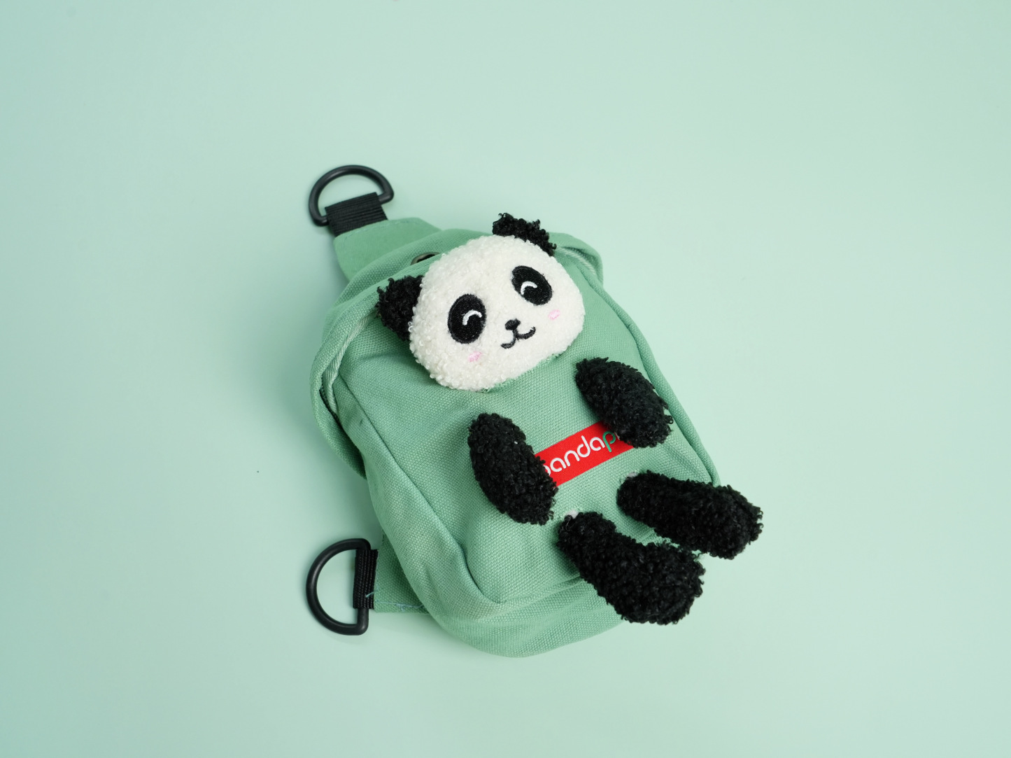Clinging Panda Plush Crossbody Bag