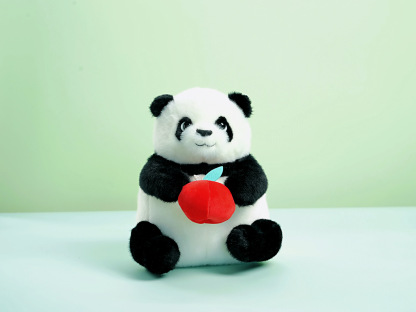 Panda Hugging Apple Plush Toy