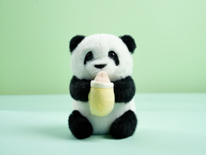 Panda Plush Charm – Apple Hug / Milk Bottle Hug