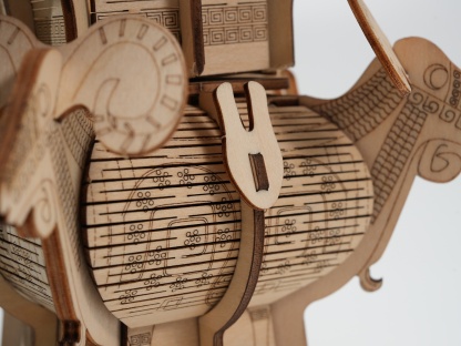 Four-Rams Zun 3D Wooden Puzzle Model