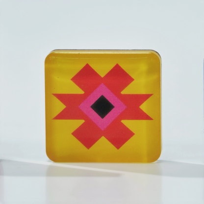 Xilankapu Tujia Brocade Pattern Fridge Magnet