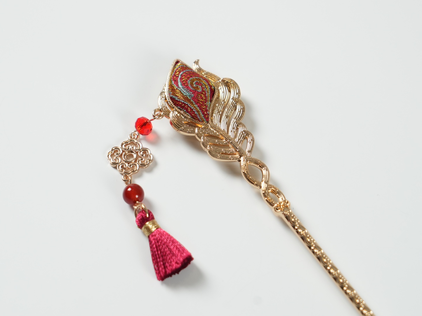 Song Brocade Ruby Beaded Curtain Set