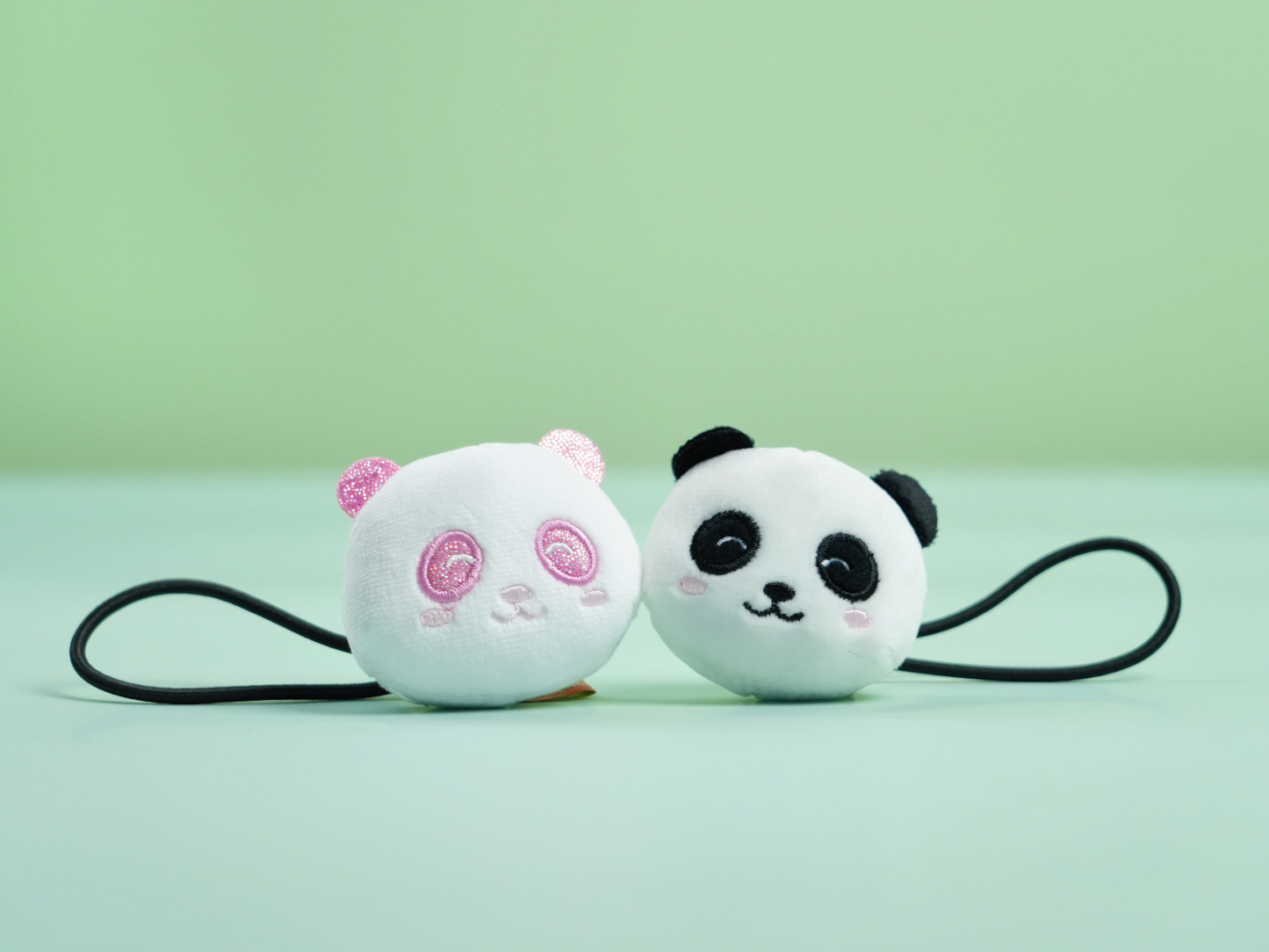 Chibi Panda “Bambam” Hair Tie – Black & Pink Versions
