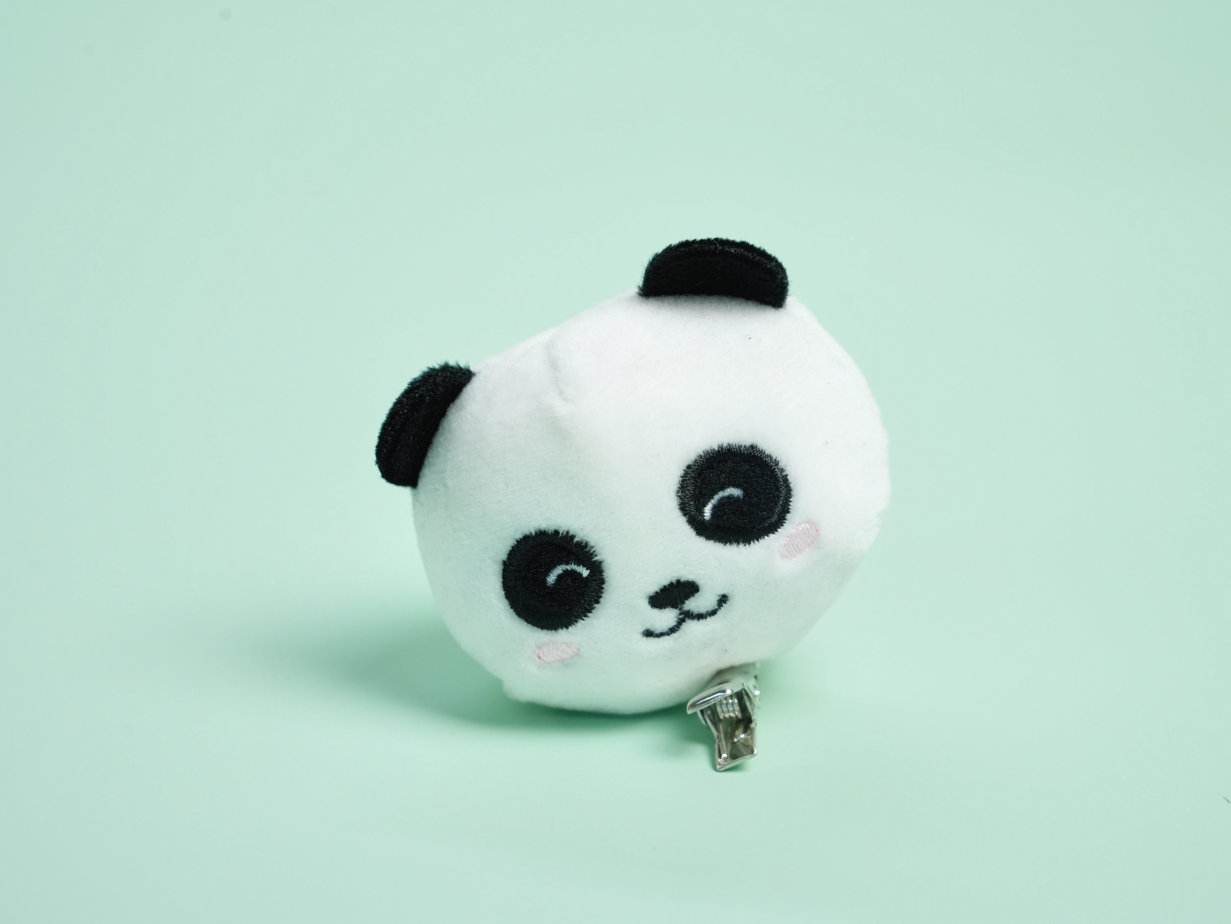 Panda Head Plush Hair Clip – Black & Pink Versions