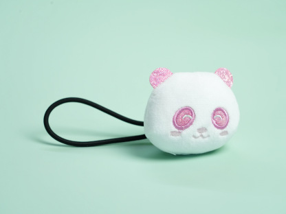 Chibi Panda “Bambam” Hair Tie – Black & Pink Versions