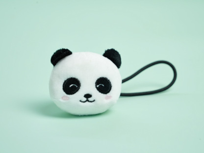 Chibi Panda “Bambam” Hair Tie – Black & Pink Versions