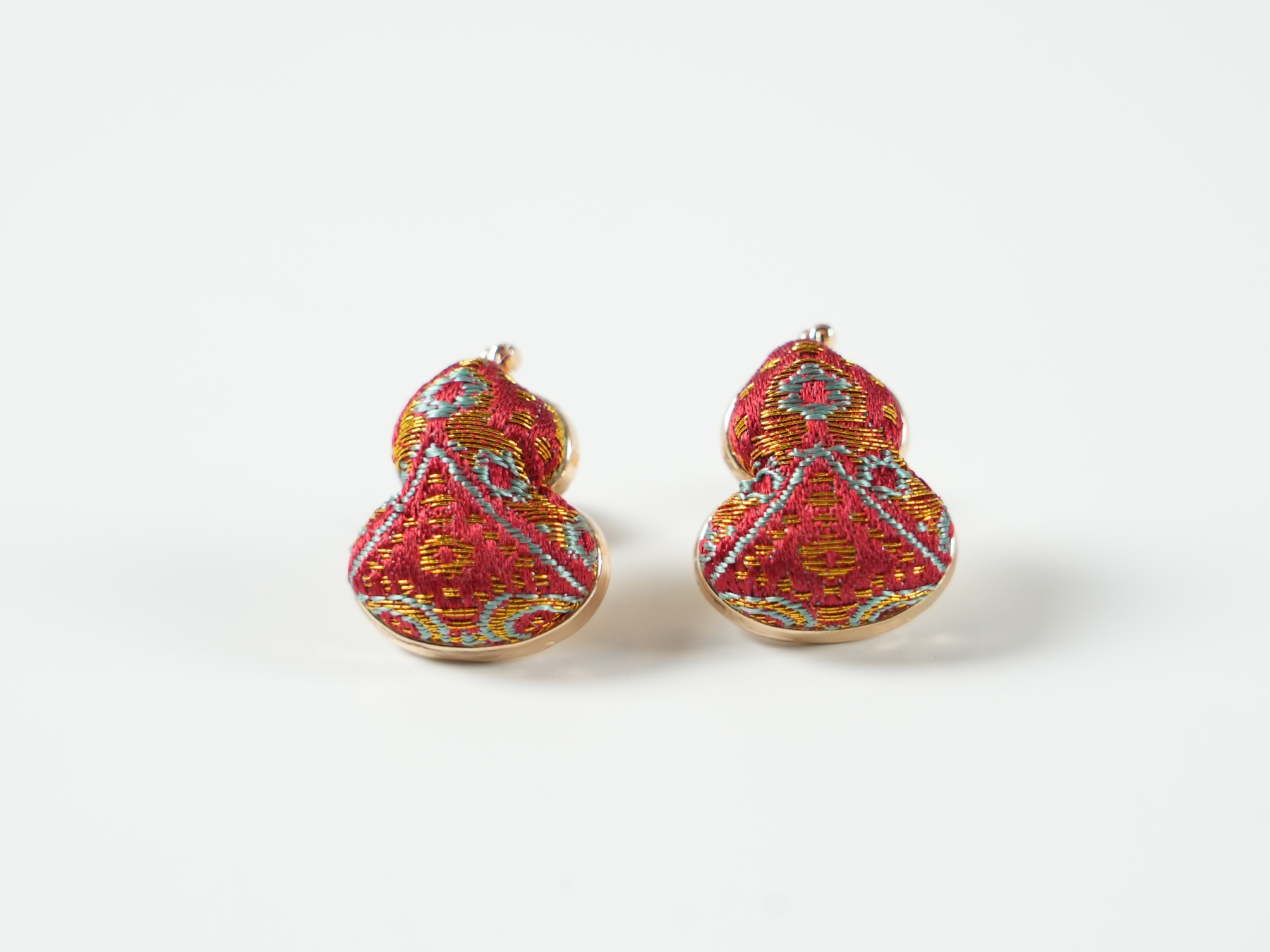 Song Brocade Ruby Beaded Curtain Set