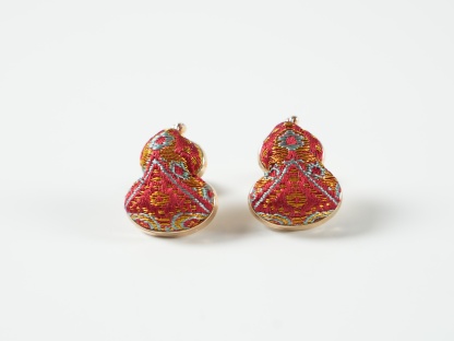 Song Brocade Ruby Beaded Curtain Set