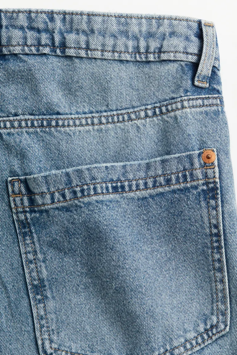 Low Denim Shorts
