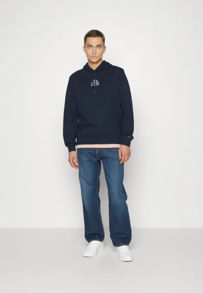 SUBTLE LOGO UNISEX - Sweat à capuche - navy blue