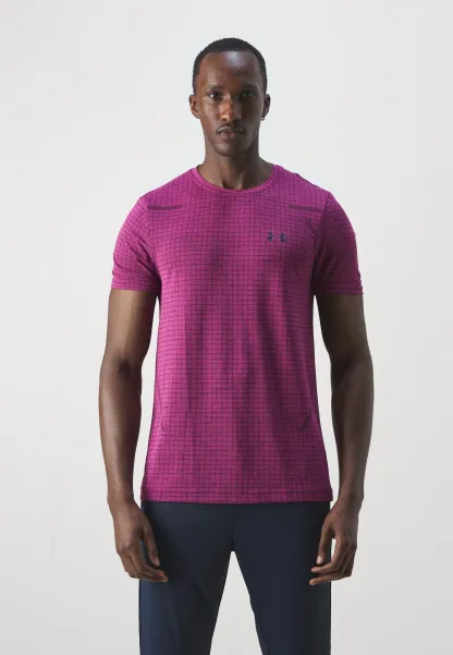 VANISH SEAMLESS GRID - Sports T-shirt - Astro Rose / Noir