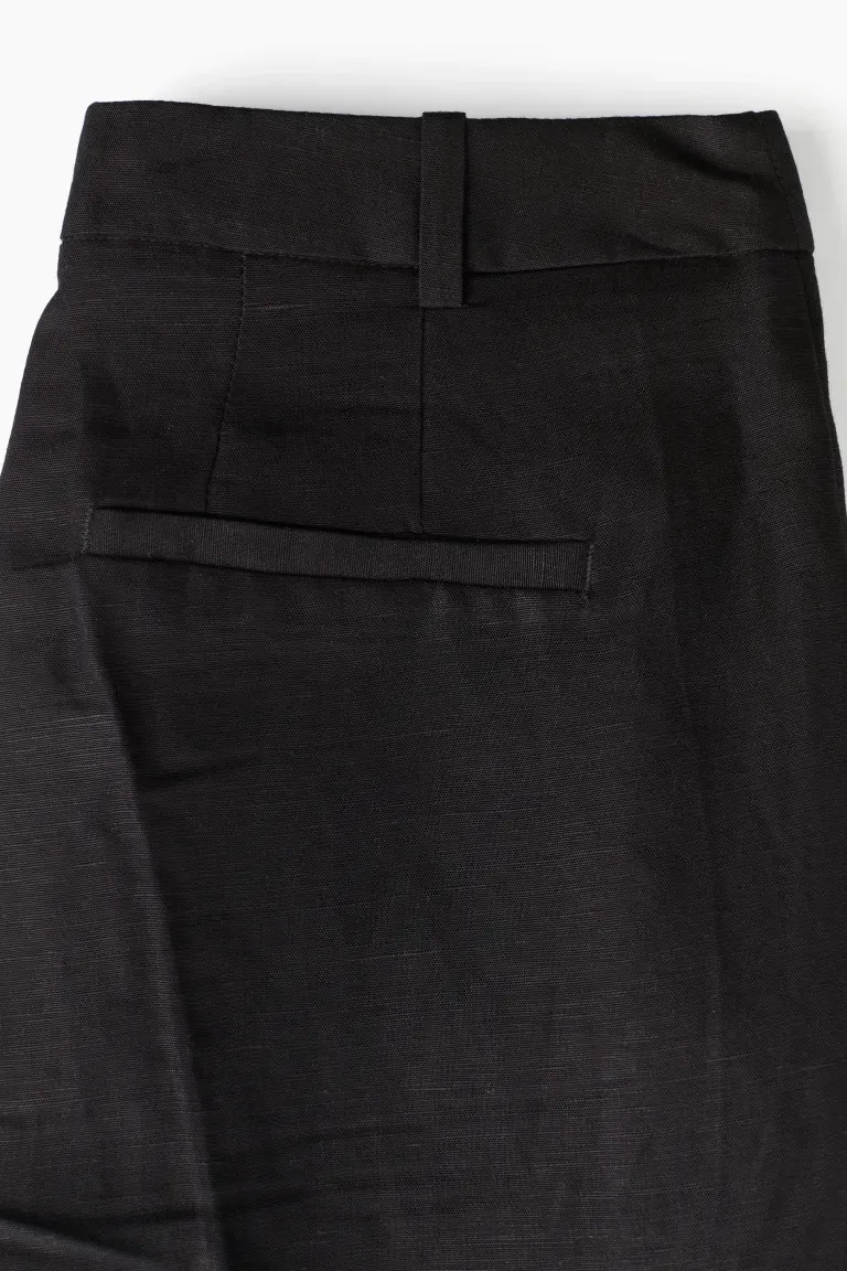 Pantalon habillé en lin mélangé