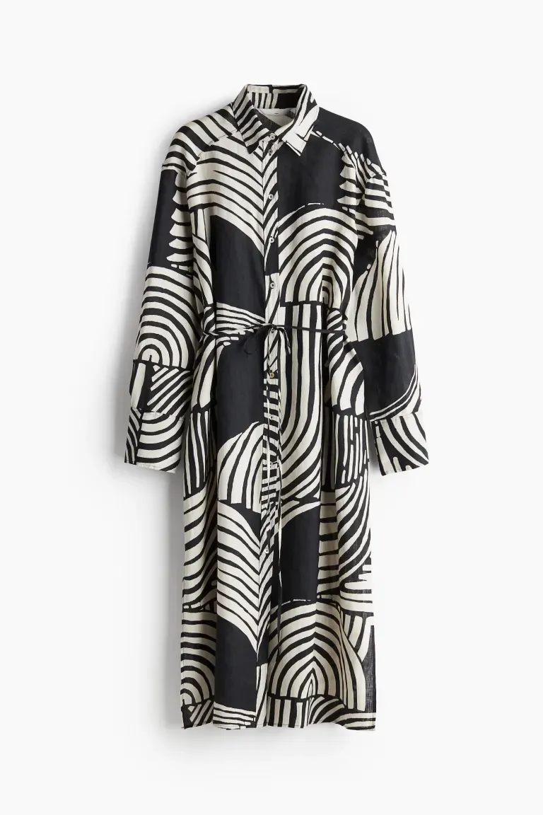 Robe chemise en lin
