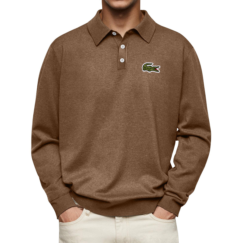 Polo Sweater Casual Fit Longsleeve