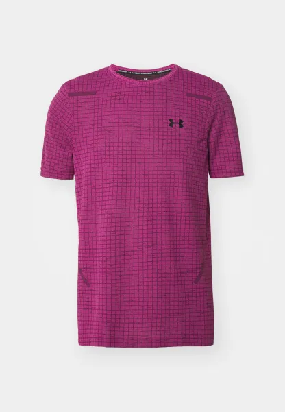 VANISH SEAMLESS GRID - Sports T-shirt - Astro Rose / Noir