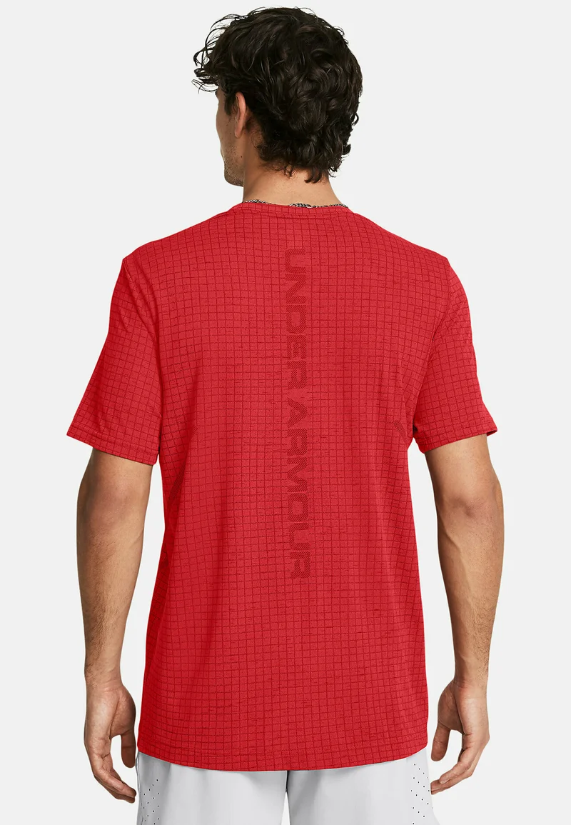 VANISH SEAMLESS GRID - Sports T-shirt - red solstice