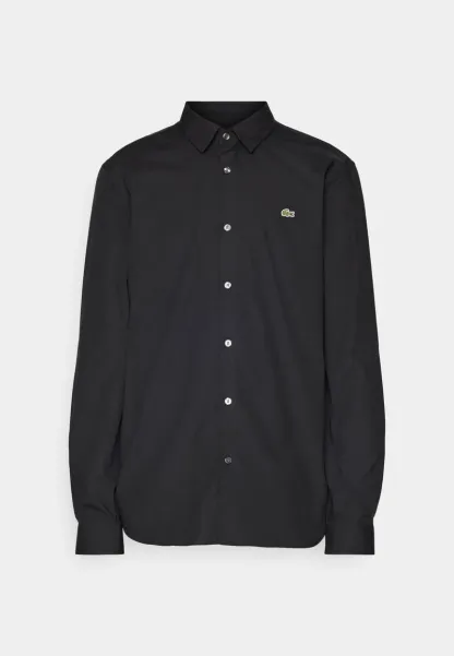 SLIM FIT STRETCH POPLIN SHIRT - Chemise - black