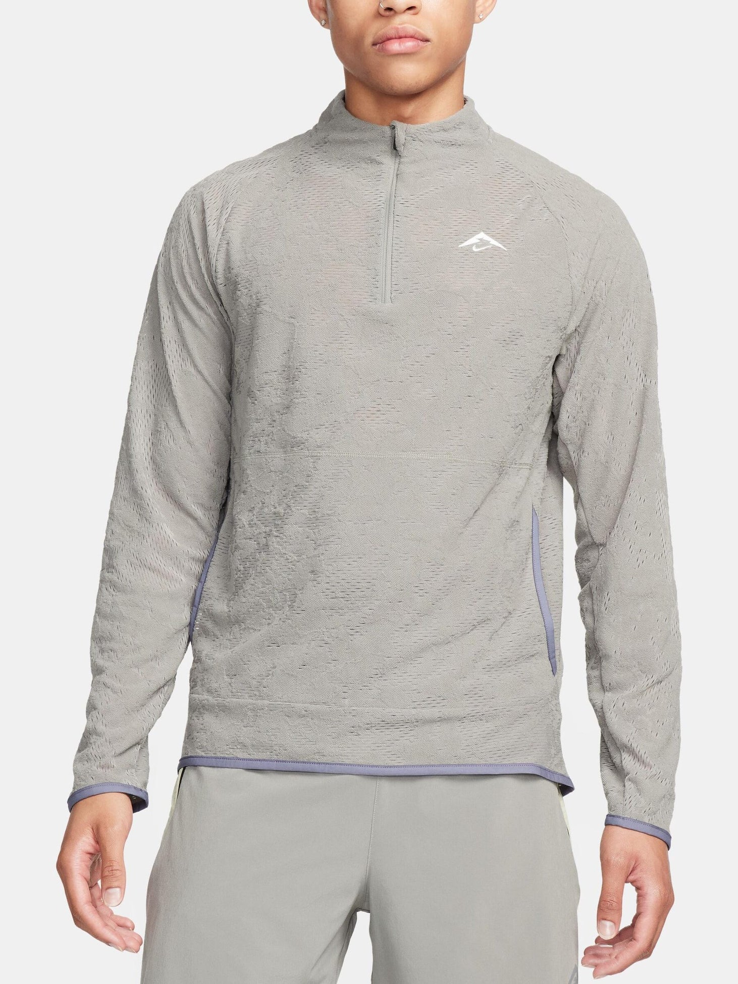 Maillot intermédiaire Ntheike Core Dri-FIT Trail à demi-zip pour homme