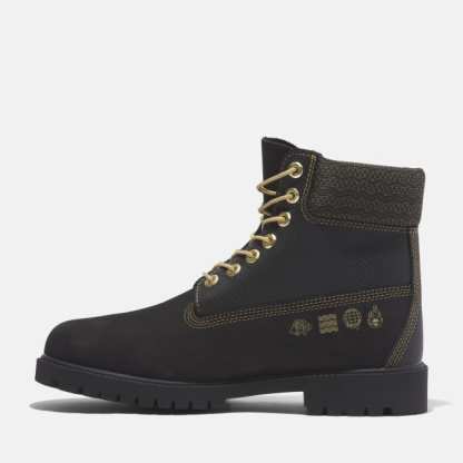 Timberland® Heritage 6 Inch Lace-Up Waterproof Boot for Men in Black