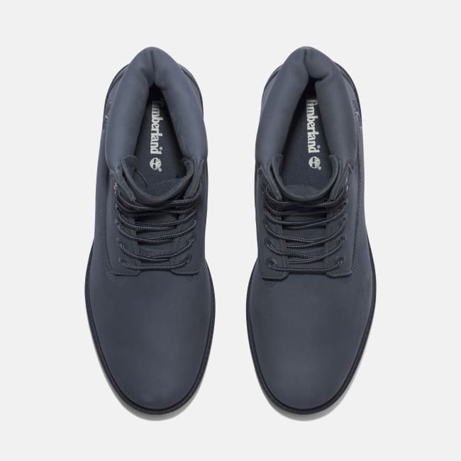 Timberland® Heritage 6 Inch Lace-Up Waterproof Boot for Men in Dark Blue Nubuck