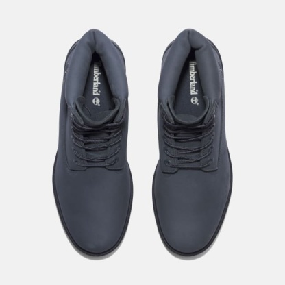 Timberland® Heritage 6 Inch Lace-Up Waterproof Boot for Men in Dark Blue Nubuck