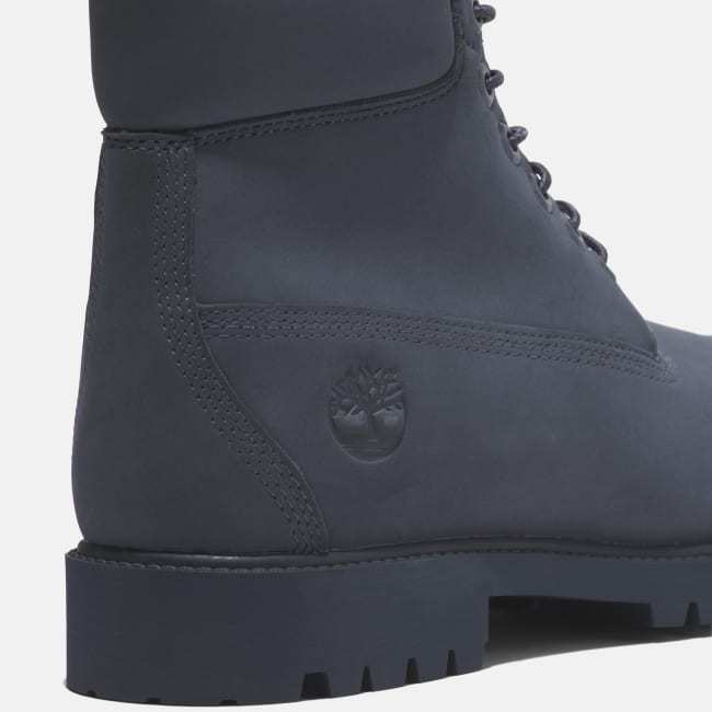 Timberland® Heritage 6 Inch Lace-Up Waterproof Boot for Men in Dark Blue Nubuck