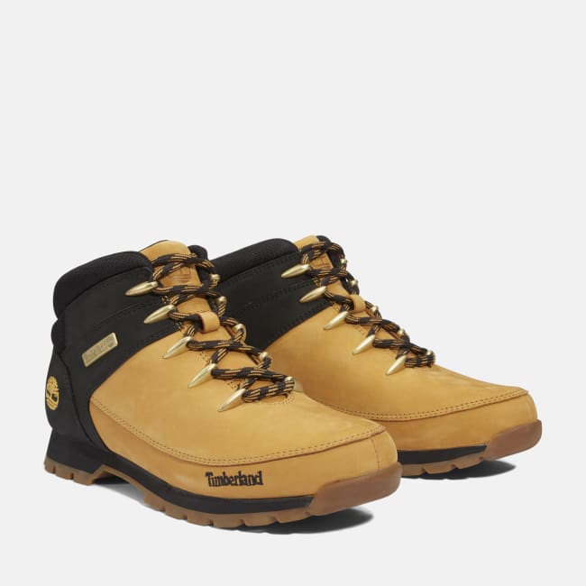 Euro Sprint Mid Lace-Up Boot for Men in Yellow & Black