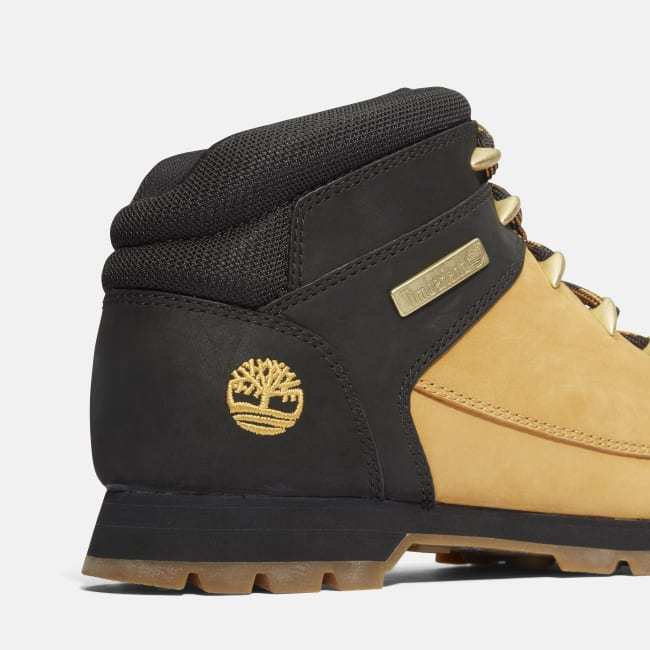 Euro Sprint Mid Lace-Up Boot for Men in Yellow & Black
