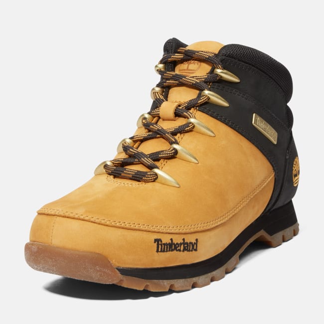 Euro Sprint Mid Lace-Up Boot for Men in Yellow & Black