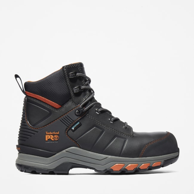 Timberland PRO® Hypercharge 6 Inch Composite Safety Toe Work Boot for Men in Black/Orange