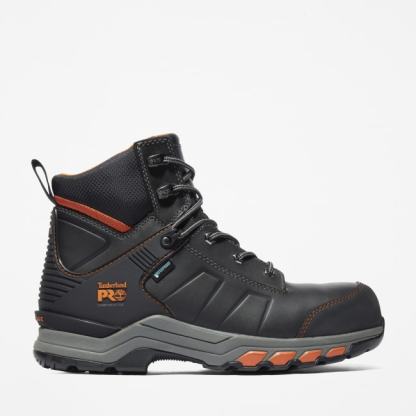 Timberland PRO® Hypercharge 6 Inch Composite Safety Toe Work Boot for Men in Black/Orange